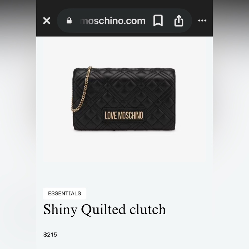 Love Moschino Black Quilted Crossbody Bag – NWT - Picture 8 of 12